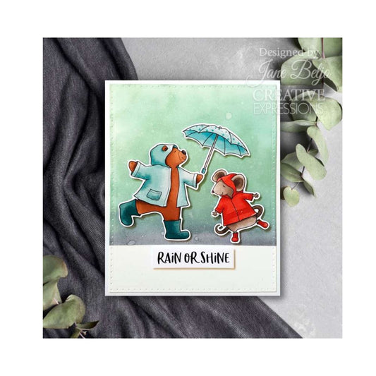 Jane's Doodles Dancing In The Rain Clear Stamp Set