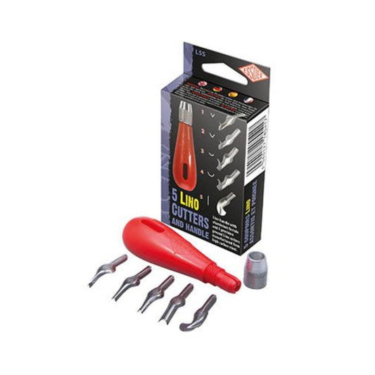 Essdee lino cutter set with handle and 5 cutting blades