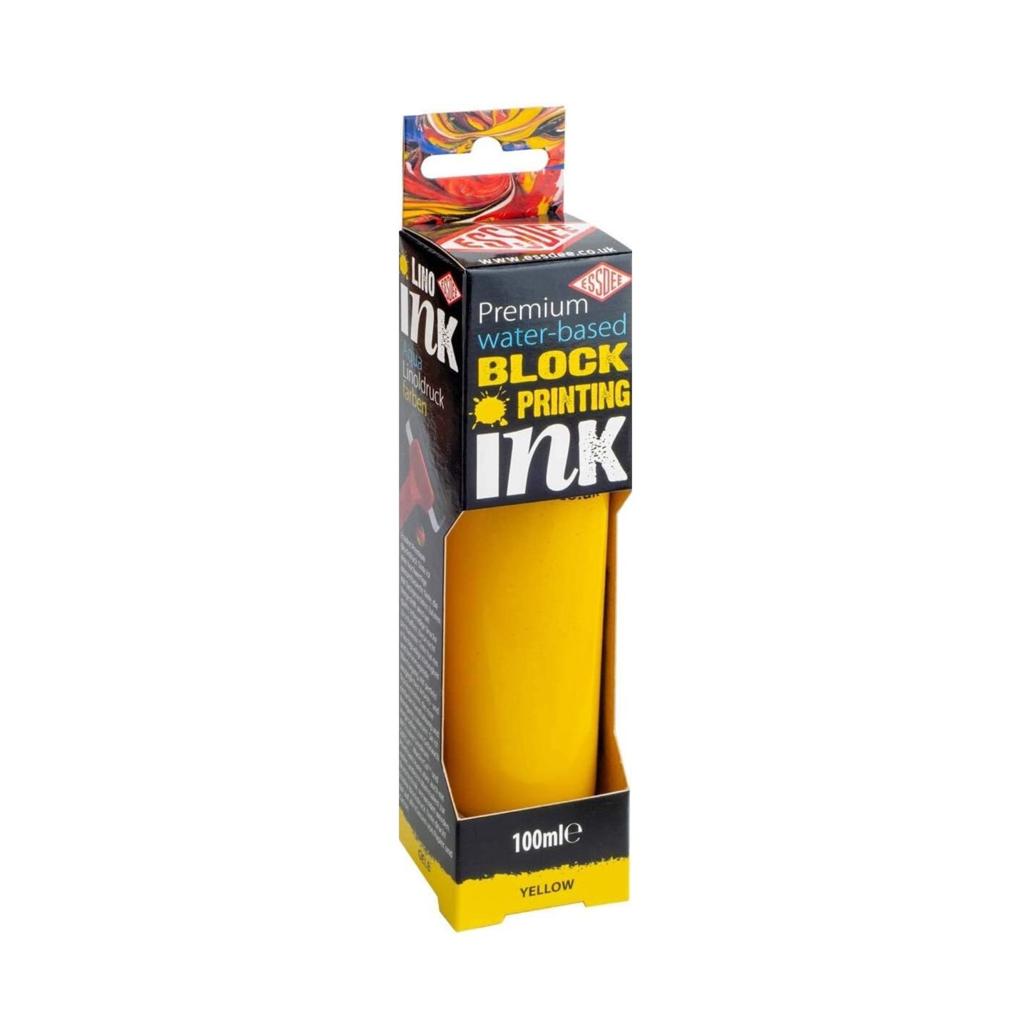 Essdee yellow block printing ink, 100ml