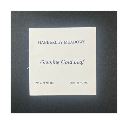 Genuine loose leaf 23.5 carat gold leaf from Habberley Meadows. 