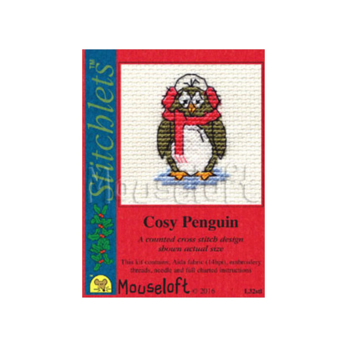 Stitchlets Cosy Penguin Cross Stitch Kit