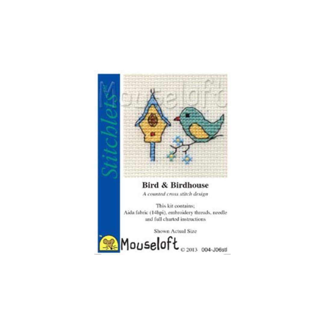 Stitchlets Bird & Birdhouse Cross Stitch Kit