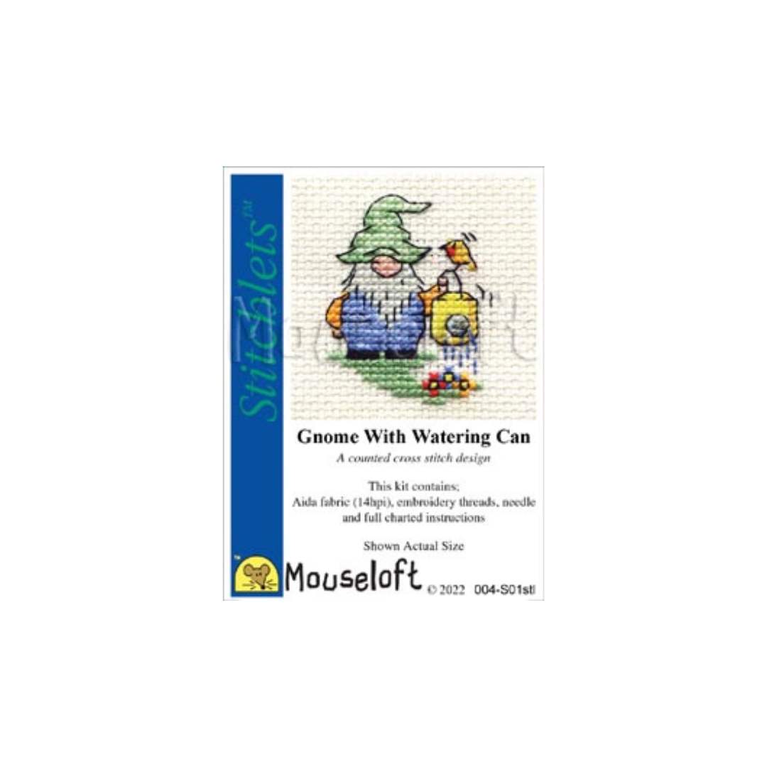 Stitchlets Gnome with a Watering Can Cross Stitch Kit