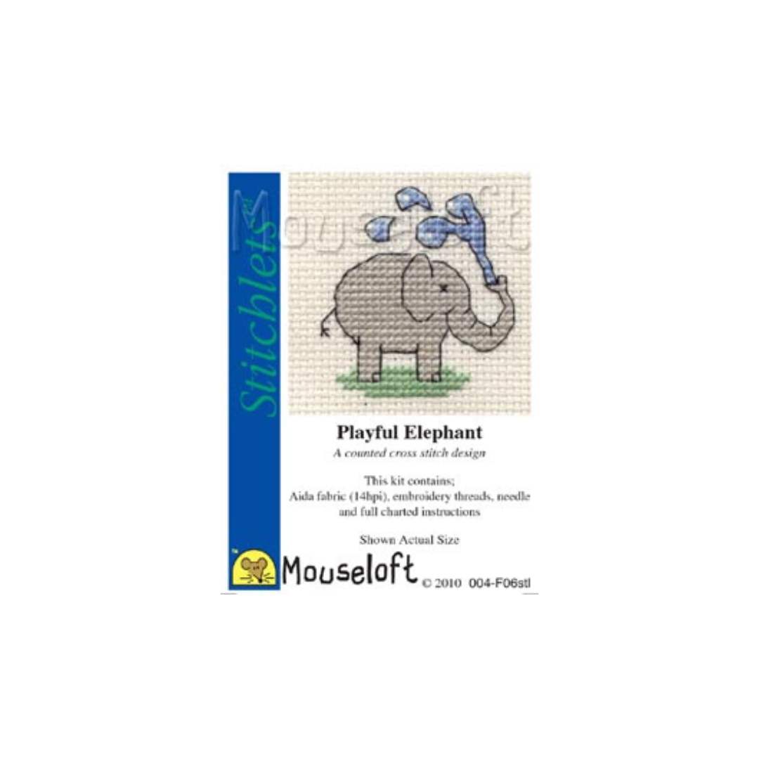 Stitchlets Playful Elephant Cross Stitch Kit