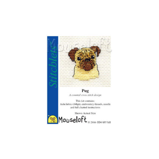 Stitchlets Pug Cross Stitch Kit
