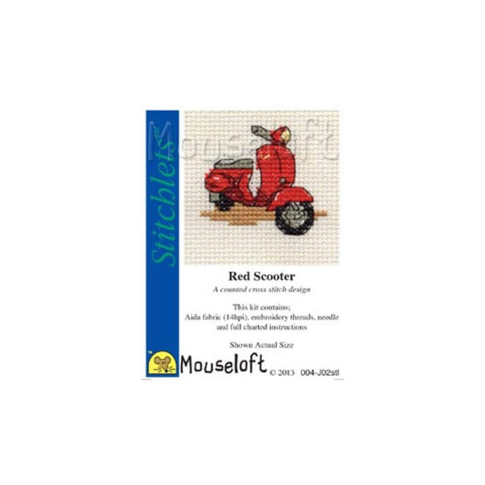 Stitchlets Red Scooter Cross Stitch Kit