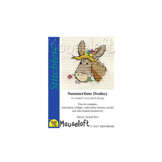 Stitchlets Summertime Donkey Cross Stitch Kit