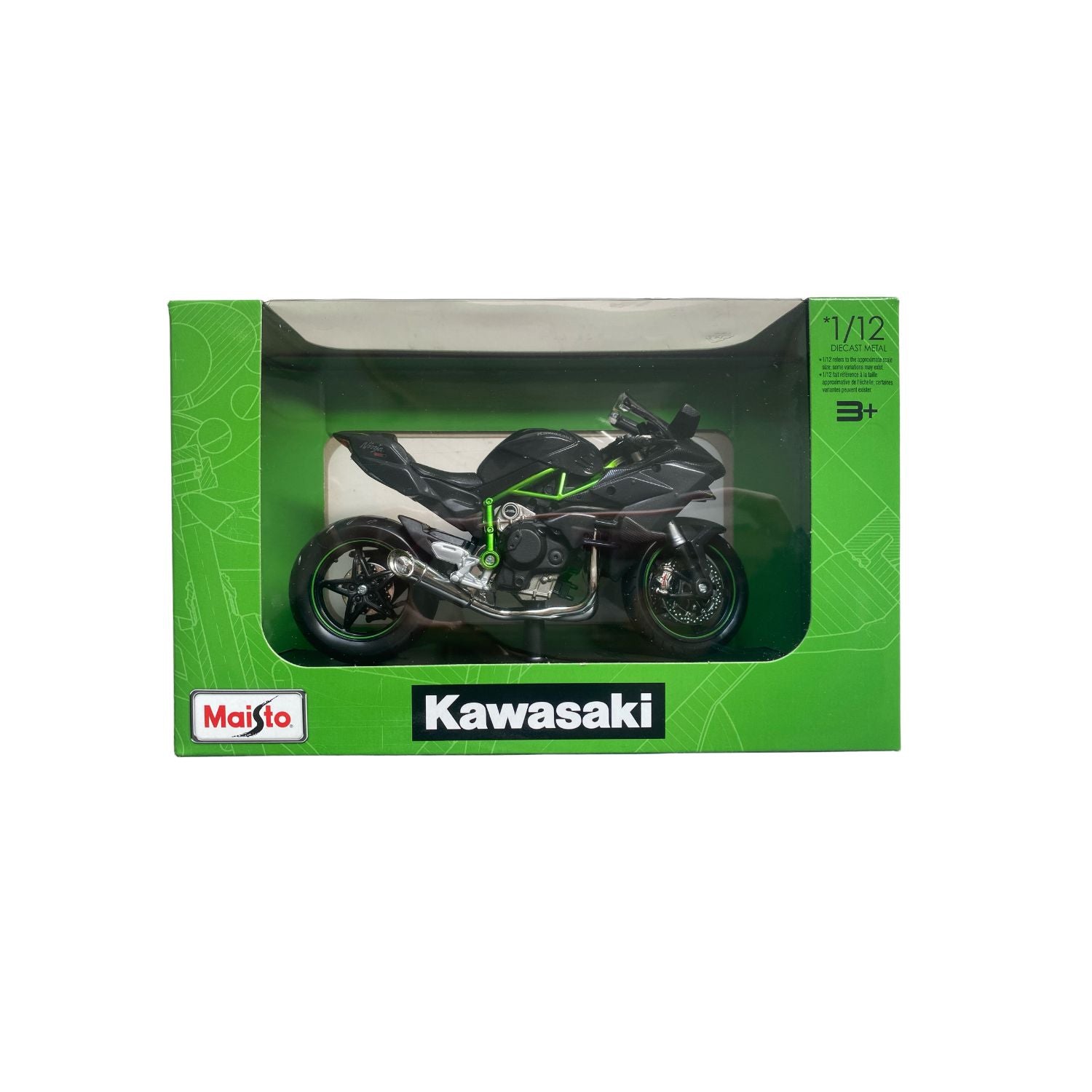 Maisto Kawasaki HR2 Plastic Model Motorbike Diecast Metal