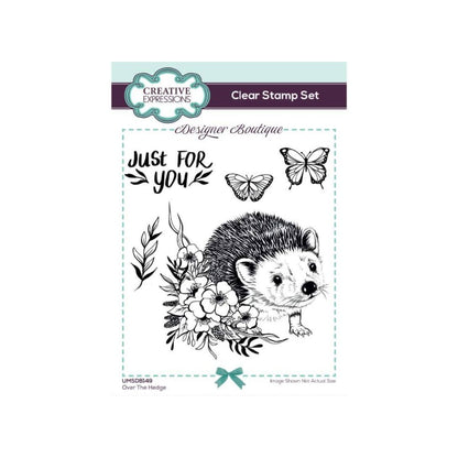 Designer Boutique Over the Hedge Hedgehog Clear Stamp Set
