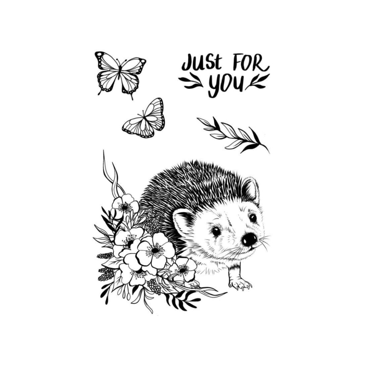 Designer Boutique Over the Hedge Hedgehog Clear Stamp Set