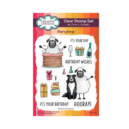 Jane's Doodles Partytime Clear Stamp Set