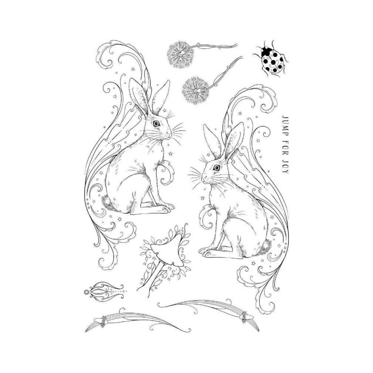 Pink Ink Designs Heavenly Hare Clear Stamp Set