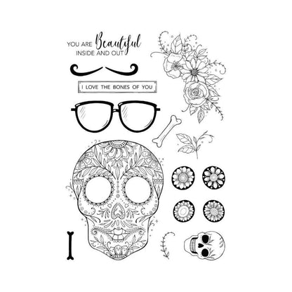 Pink Ink Designs Sensational Skull Clear Stamp Set