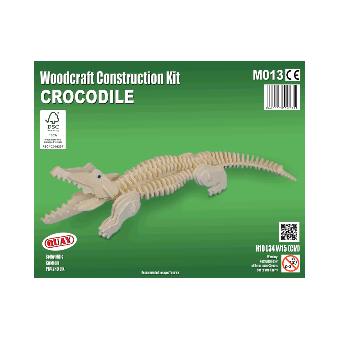Quay Crocodile Woodcraft Construction Kit