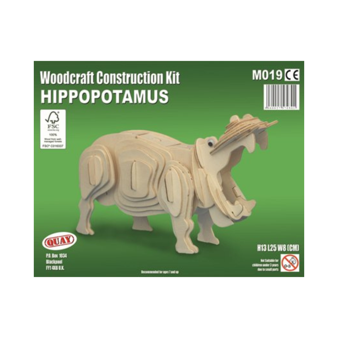 Quay Hippopotamus Woodcraft Construction Kit