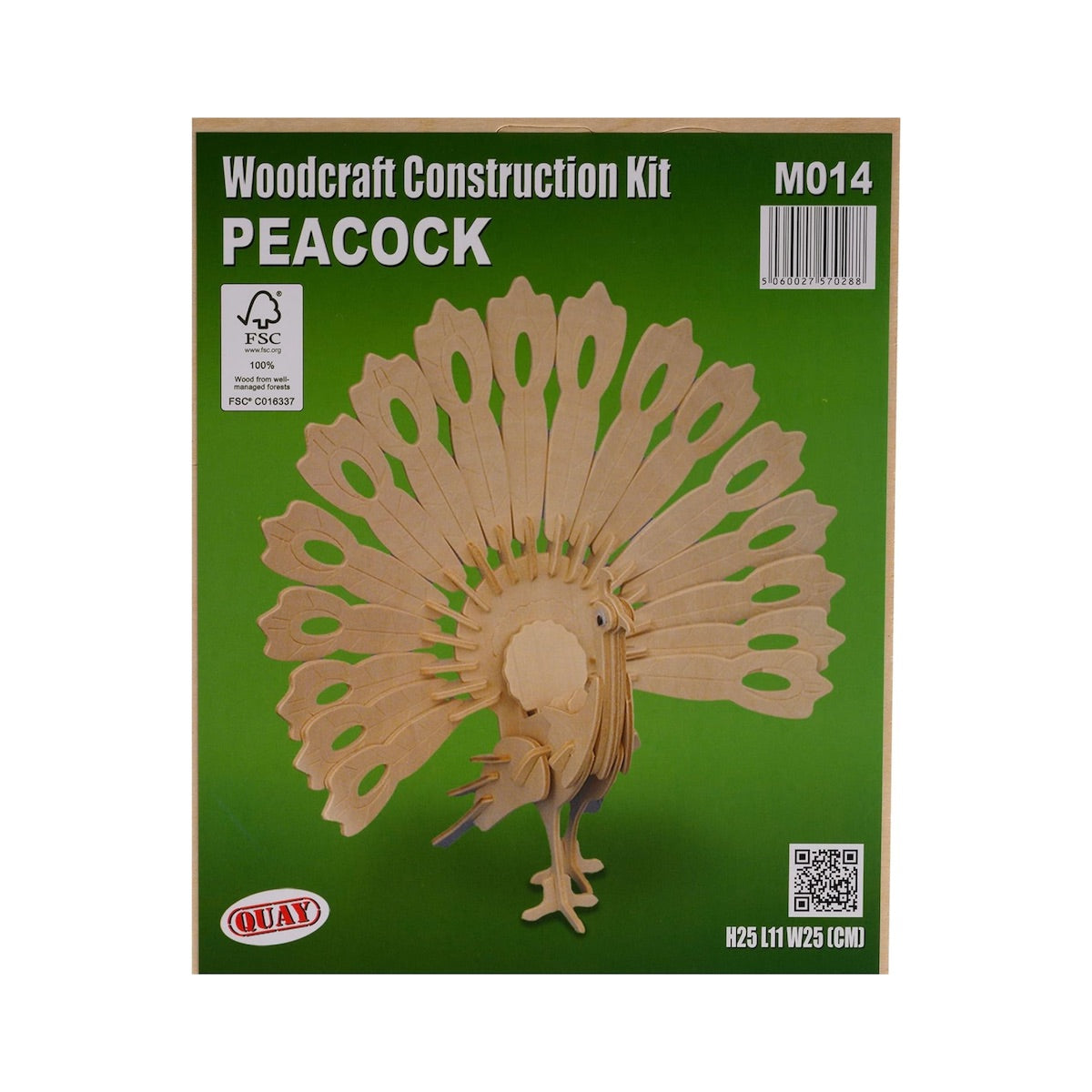 Quay Peacock Woodcraft Construction Kit