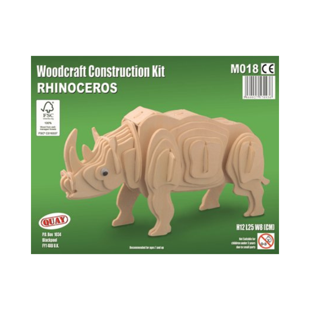 Quay Rhinoceros Woodcraft Construction Kit