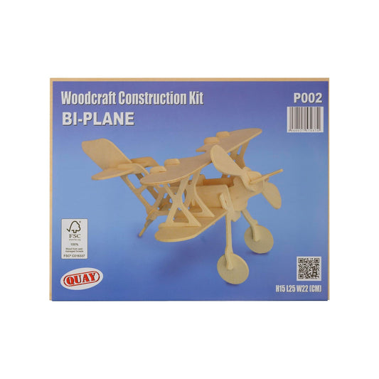 Bi-plane woodcraft construction kit from Quay