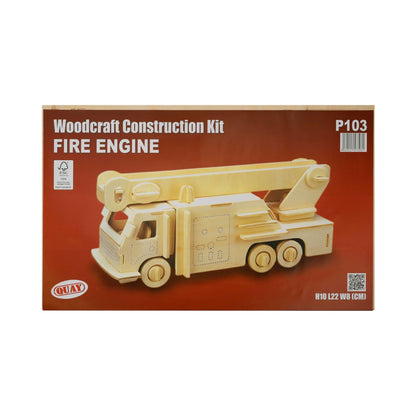 Fire engine woodcraft construction kit 