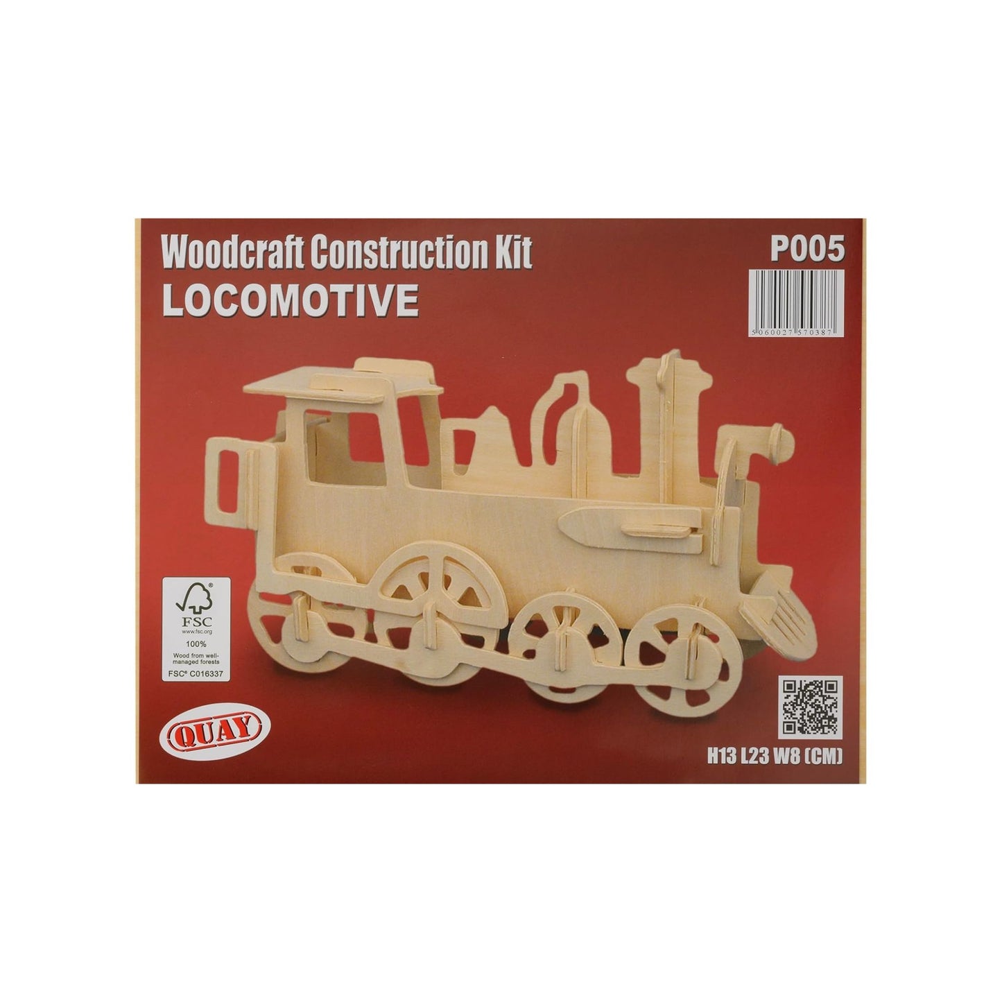 Locomotive train woodcraft construction kit