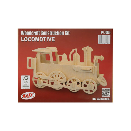 Locomotive train woodcraft construction kit