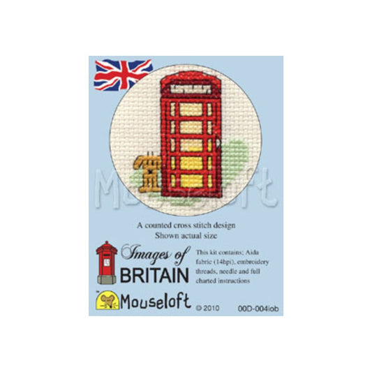 Images of Britain Red Telephone Box Mini Cross Stitch Kit