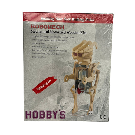 Robomech mechanical motorized wooden robot kit