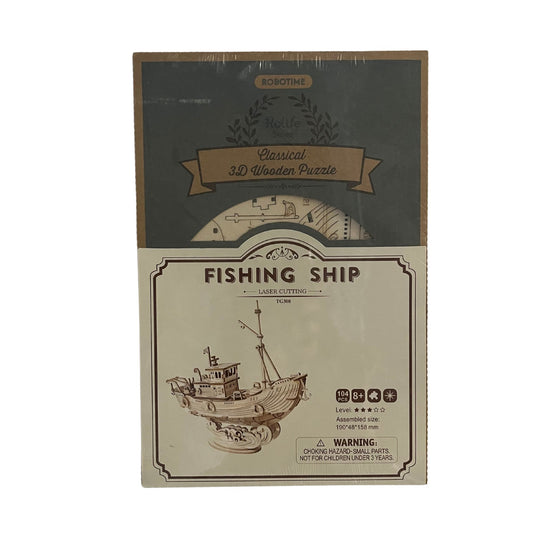 Rolife 3D Wooden Puzzle Fishing Ship Model