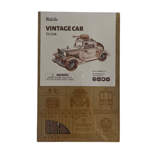 Rolife 3D Wooden Puzzle Vintage Car Model