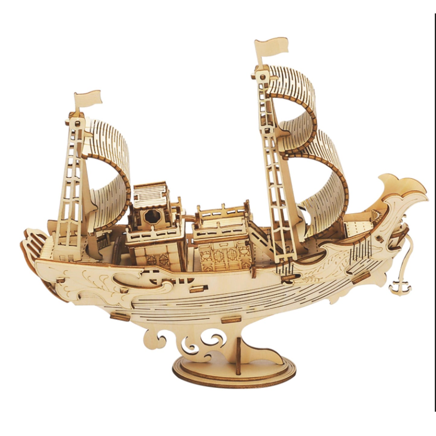 Rolife 3D wooden puzzle Japanese diplomatic ship completed model