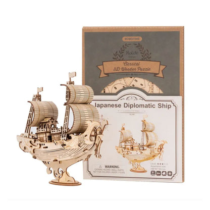 Rolife 3D wooden puzzle Japanese diplomatic ship 