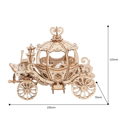 Rolife 3D wooden puzzle pumpkin cart dimensions