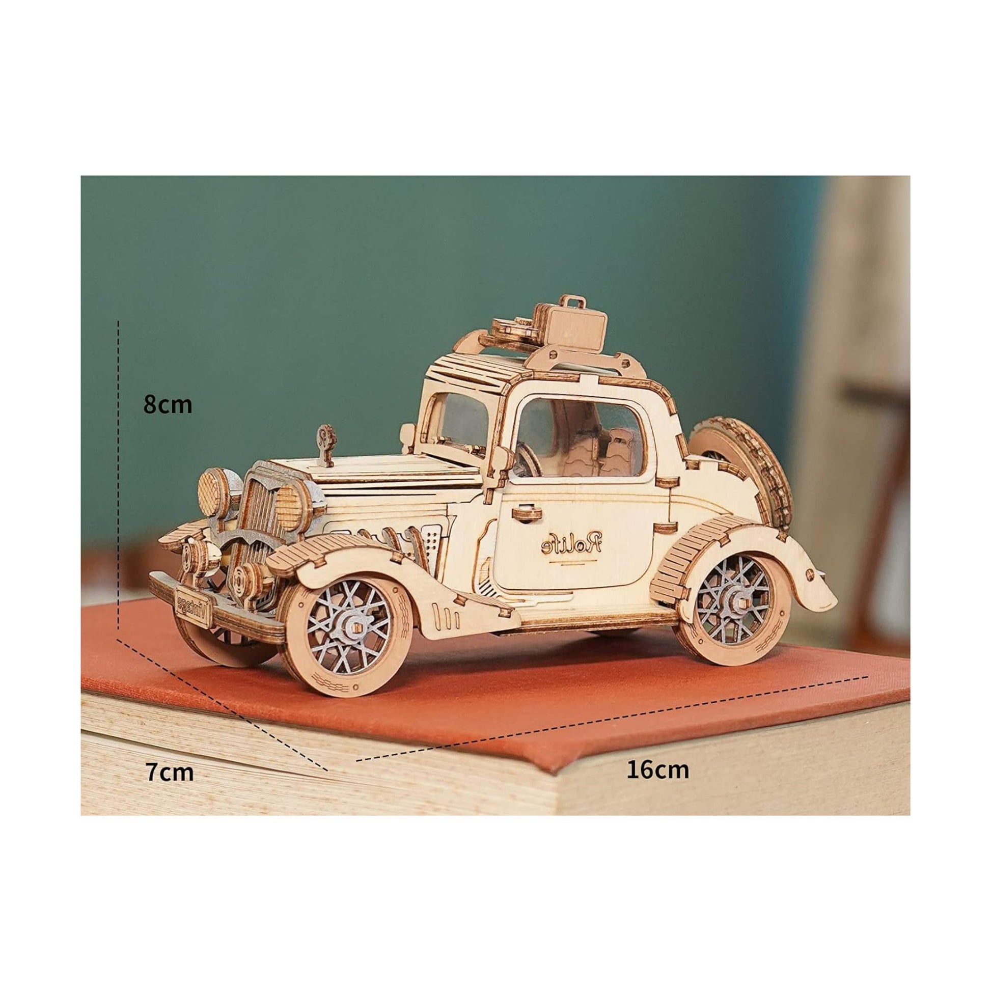 Rolife 3D wooden puzzle vintage car dimensions