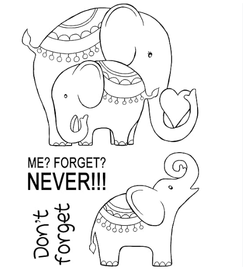 Elephant Love Clear Stamp Set