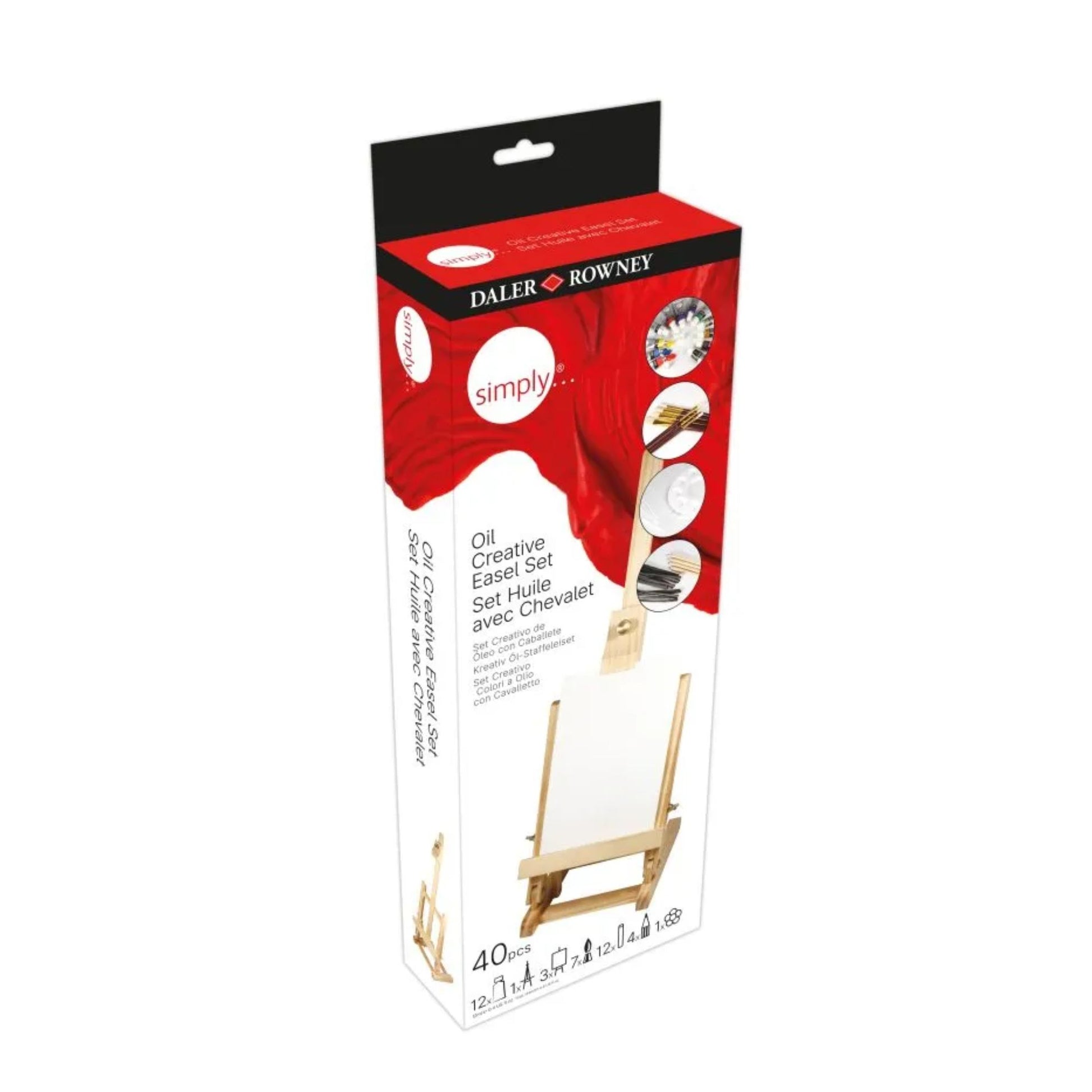 Oil painting easel set - 40 pieces