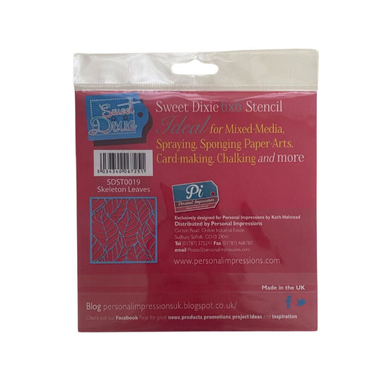 Skeleton Leaves Stencil Sweet Dixie