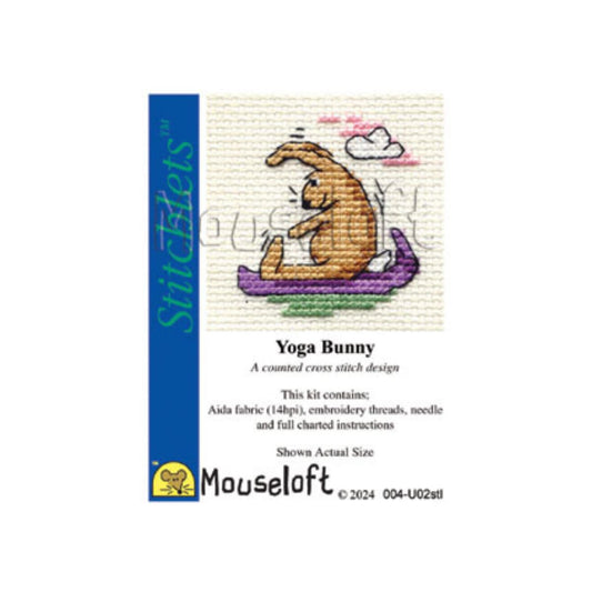 Stitchlets Yoga Bunny Mini Cross Stitch Kit
