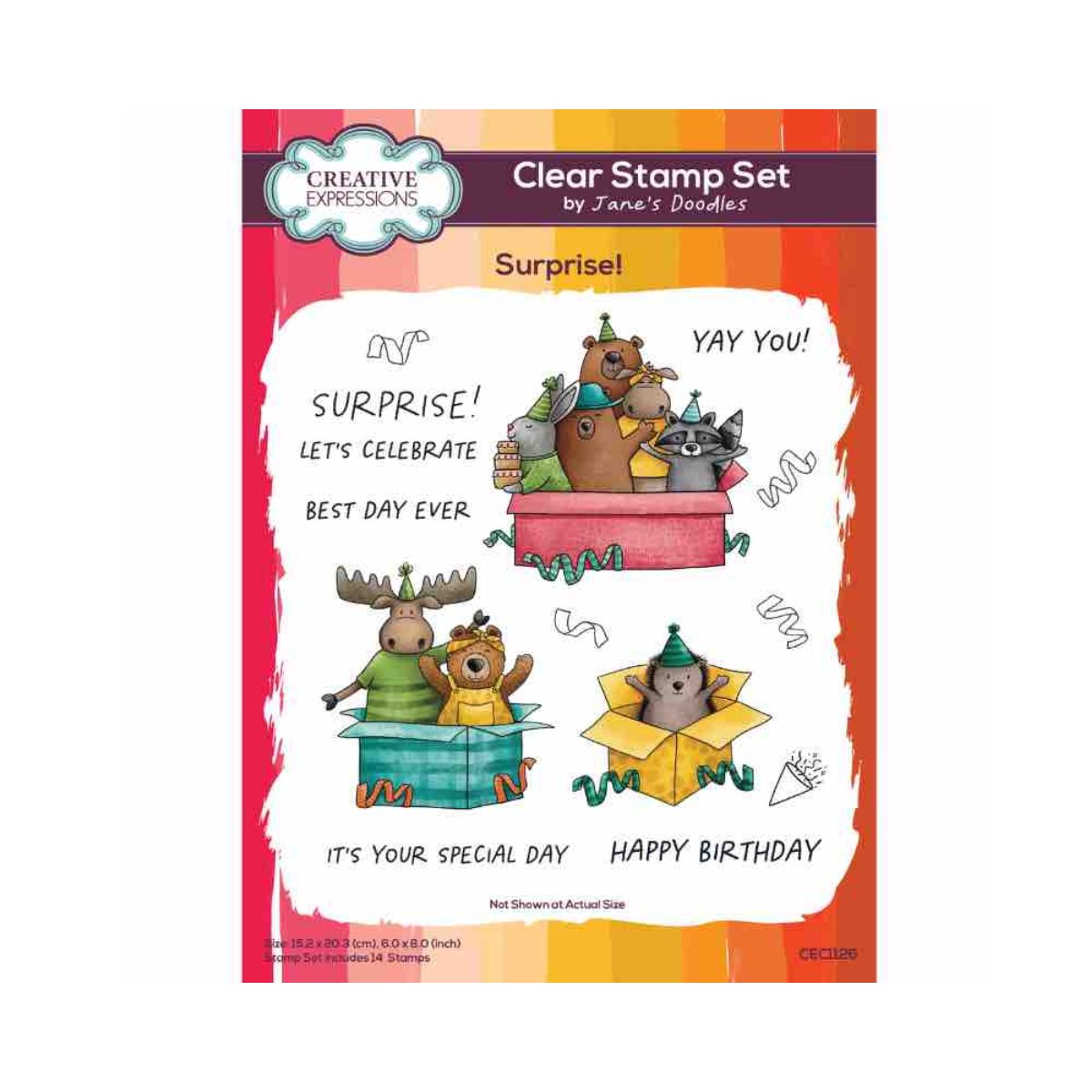 Jane's Doodles Surprise Clear Stamp Set