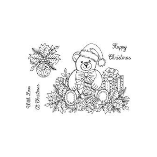Sweet Dixie Christmas Teddy Stamp