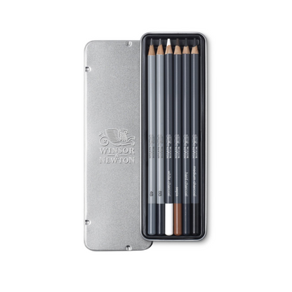 Winsor & Newton Studio Collection Sketching Pencils  (set of 6 in metal tin)
