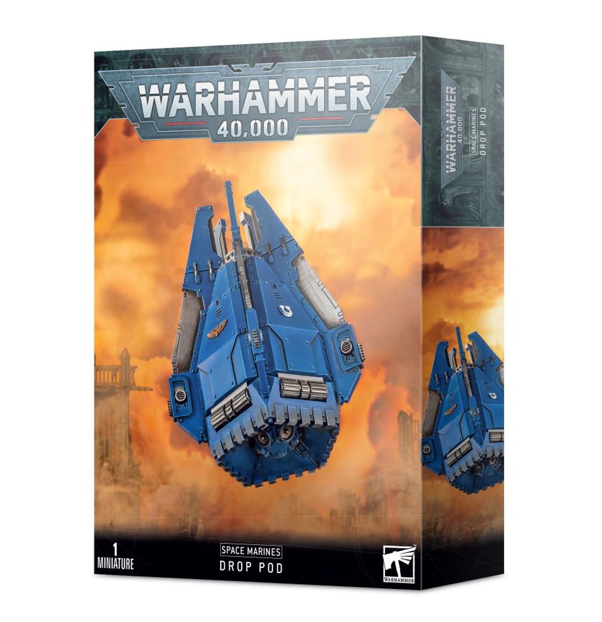 Space Marines Drop Pod from Warhammer 40,000