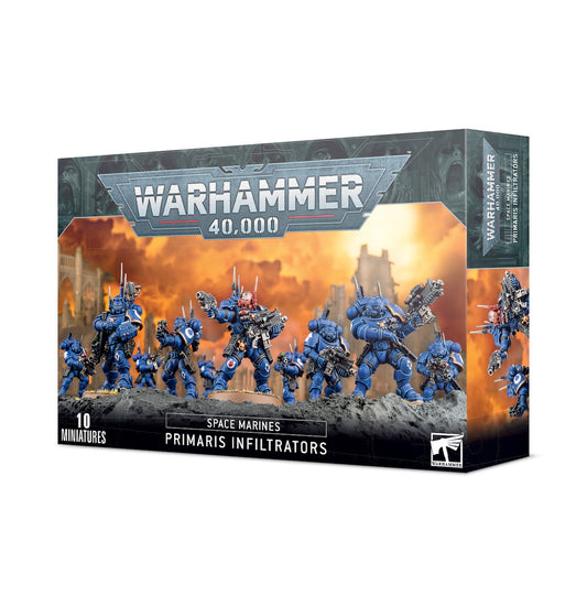 Warhammer 40,000 Space Marines Primaris Infiltrators box set packaging.