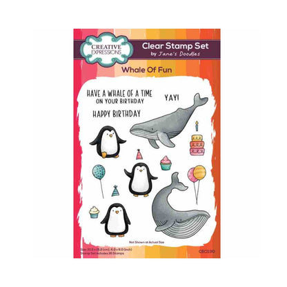 Jane's Doodles Whale Of Fun Stamp Set