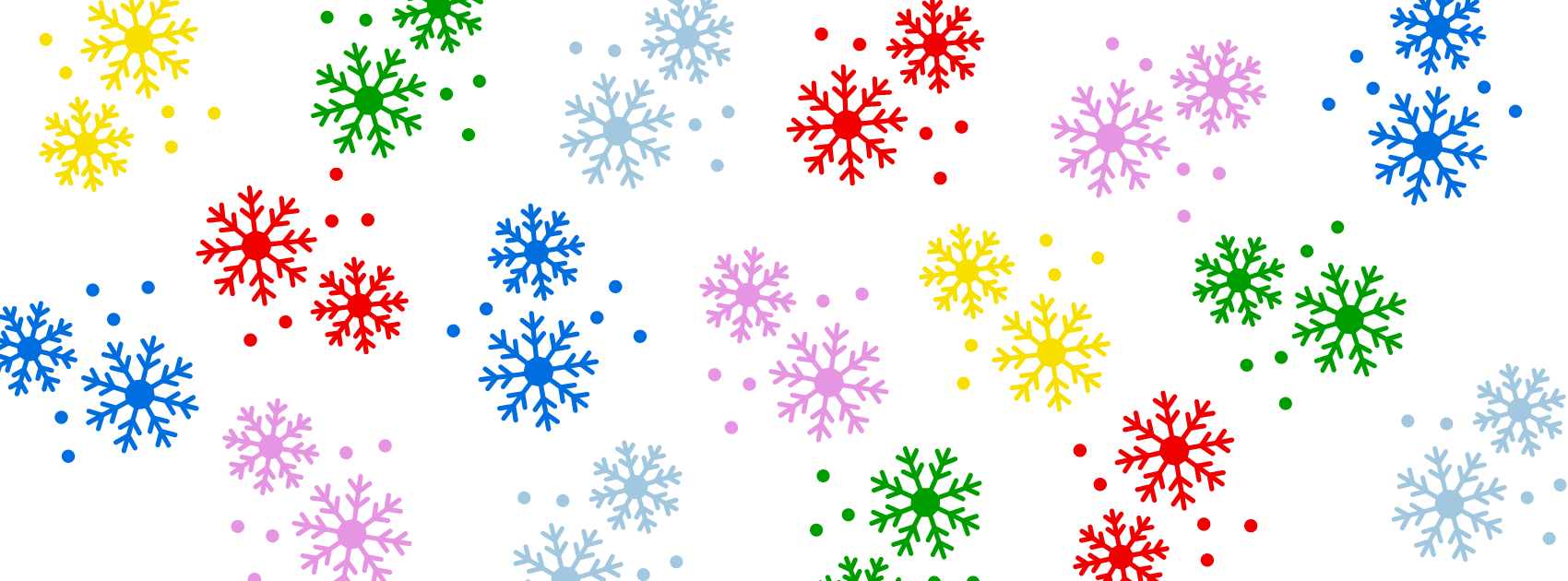 Winter Sale coloured snowflake background
