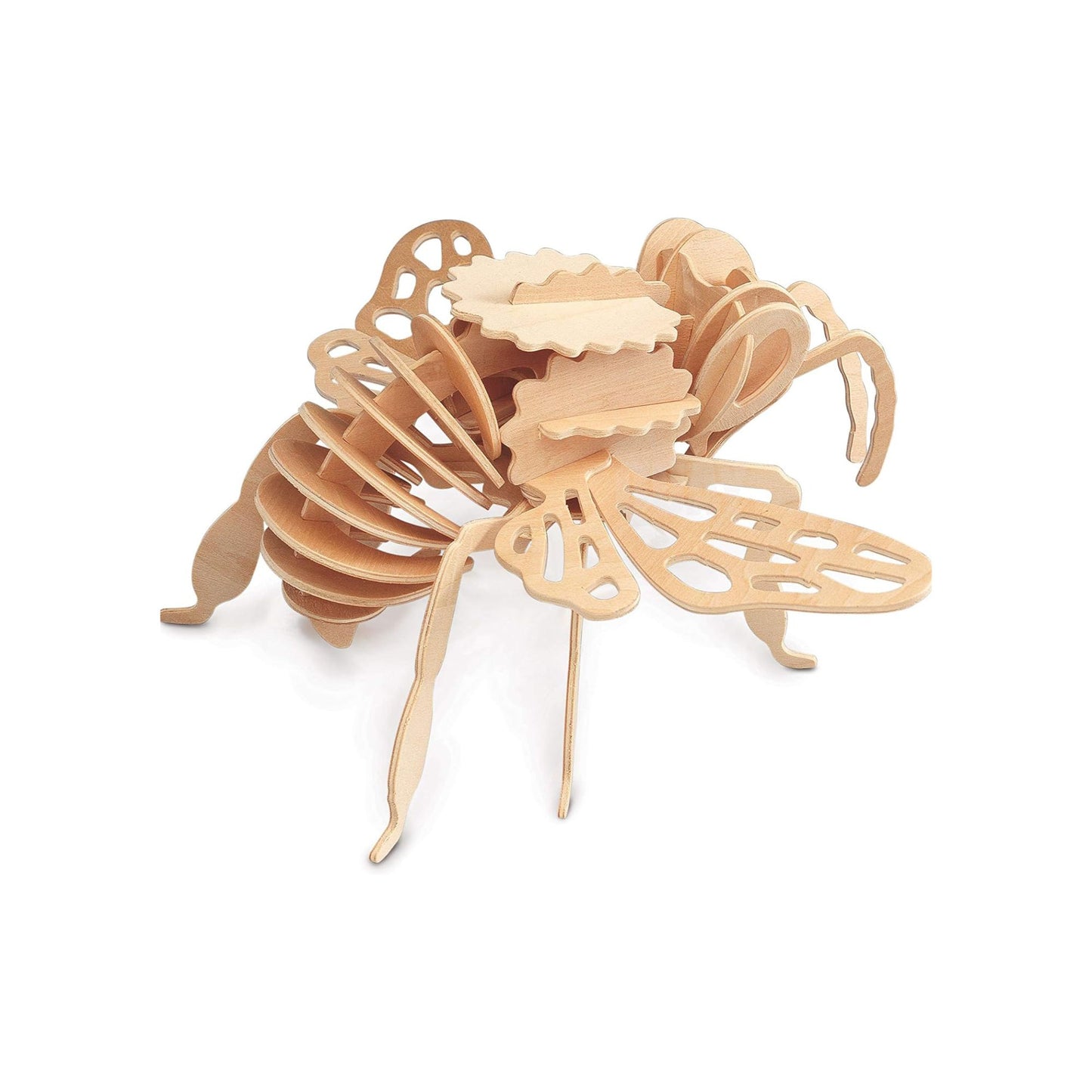 Wooden model bee made from Quay woodcraft construction kit.