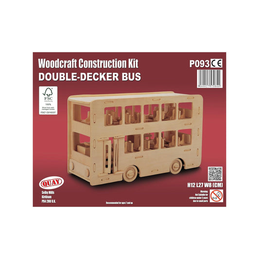 Double decker bus woodcraft construction kit