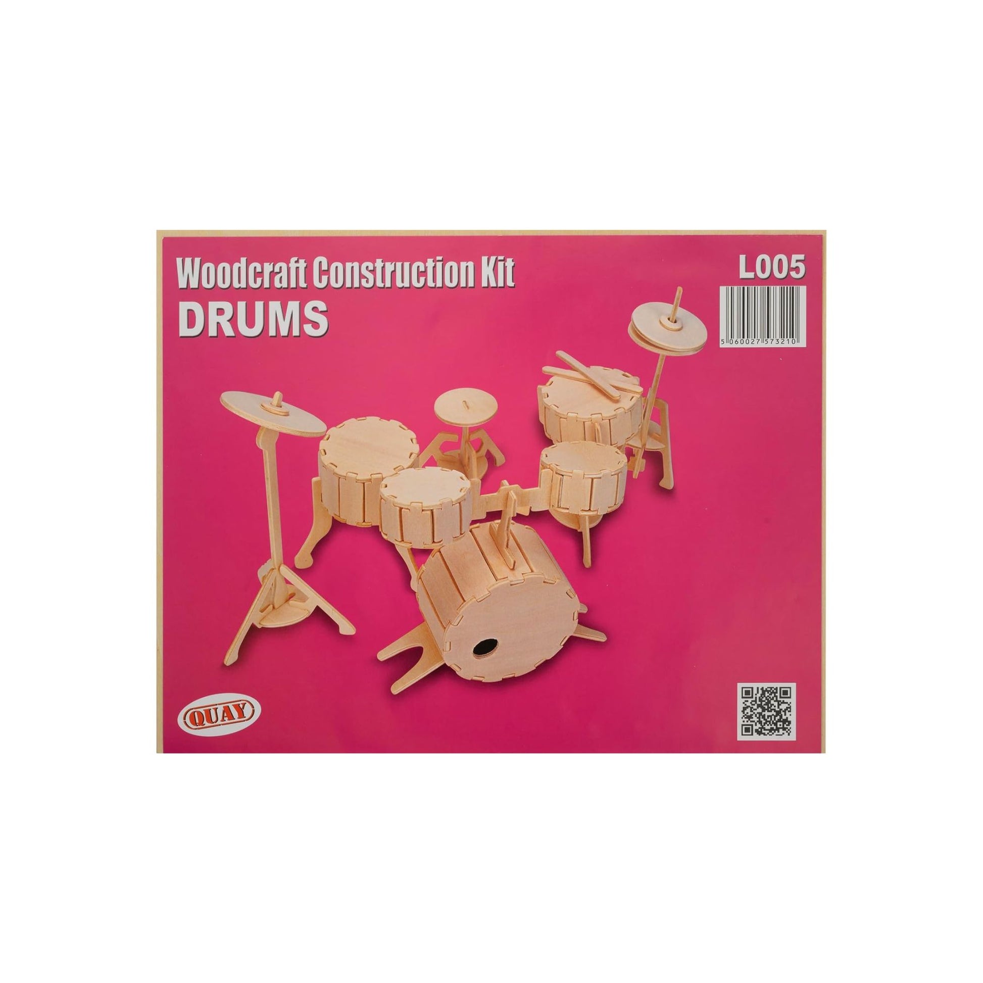 Drums woodcraft construction kit from Quay.