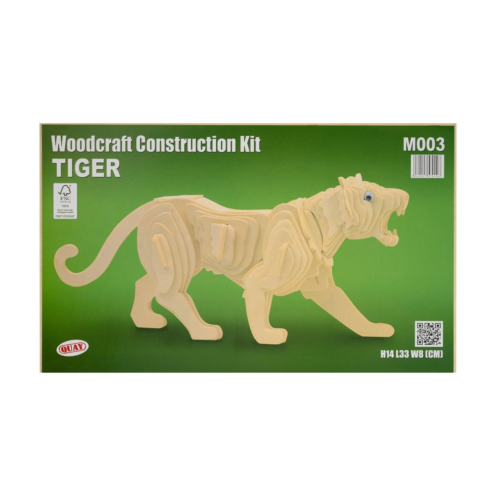 Tiger woodcraft construction kit from Quay.