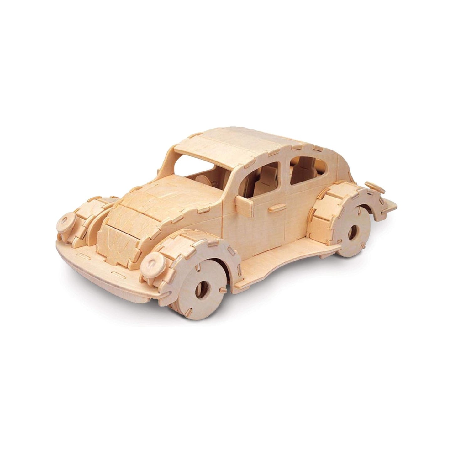 Wooden VW Beetle built from Quay woodcraft construction kit
