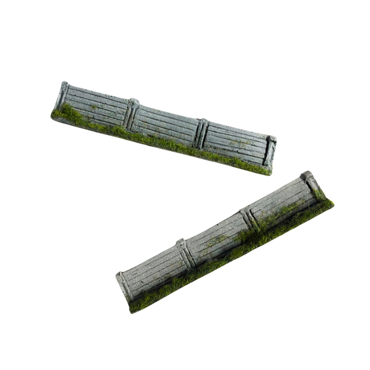 Concrete fencing with foliage model scenery 2